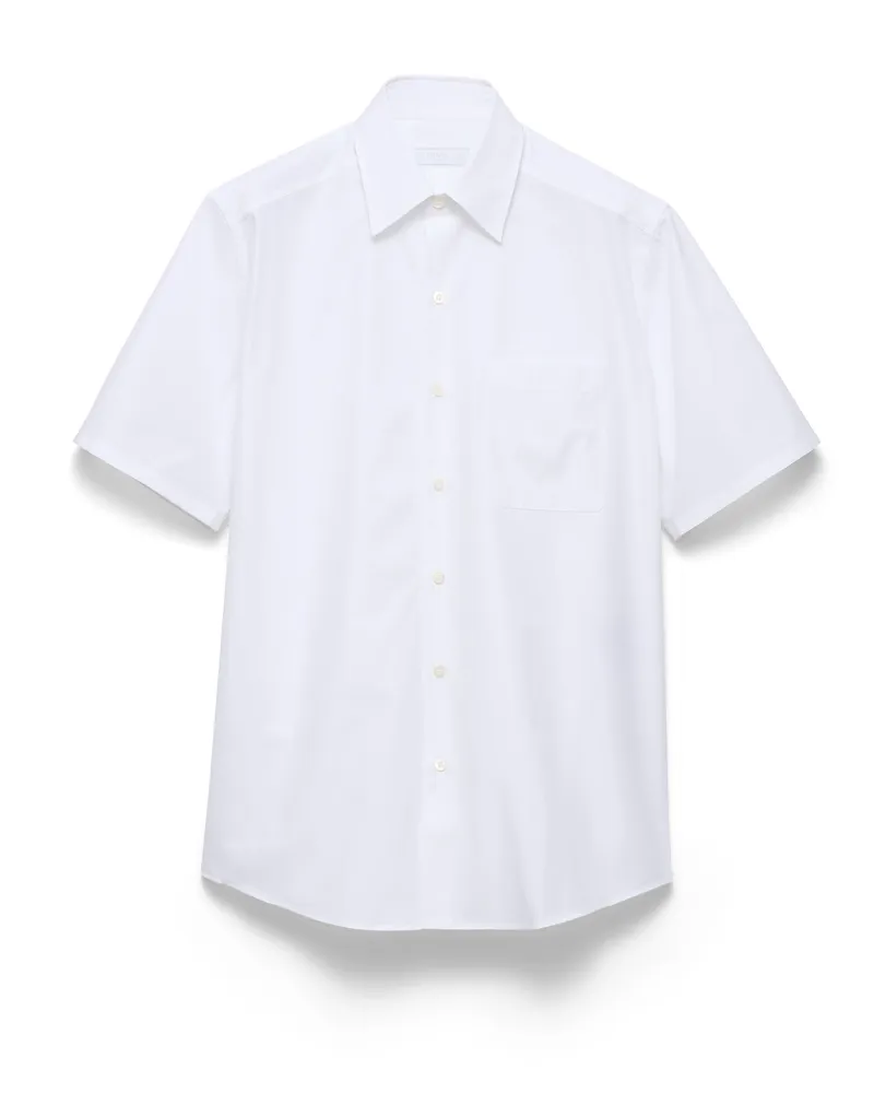 Prada Hemd Aus Baumwolle, Herren, Weiss, Größe Weiss