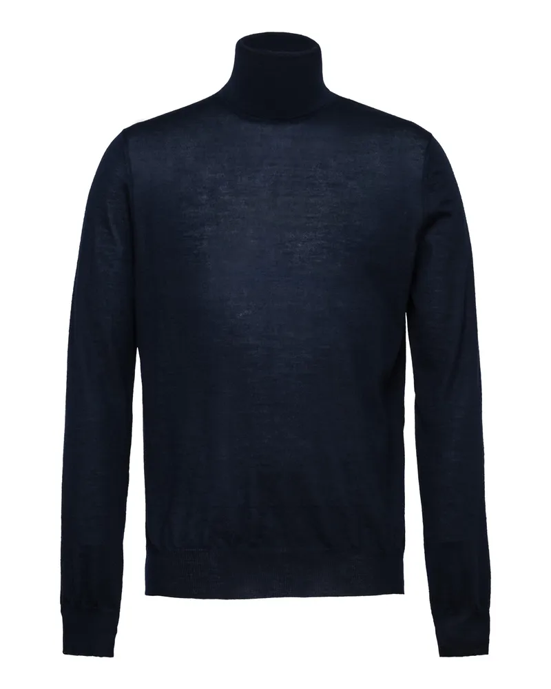 Prada Rollkragenpullover Aus Kaschmir, Herren, Blau, Größe Blau