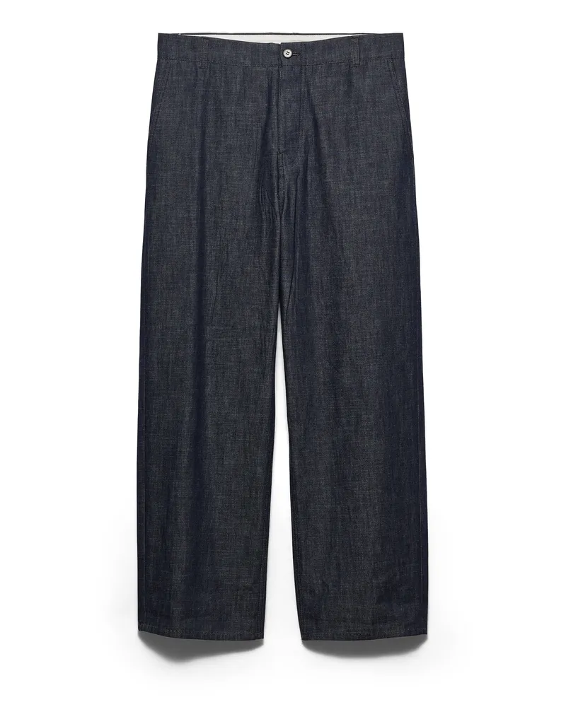 Prada Reguläre Jeans Aus Raw Denim, Herren, Blau, Größe Blau