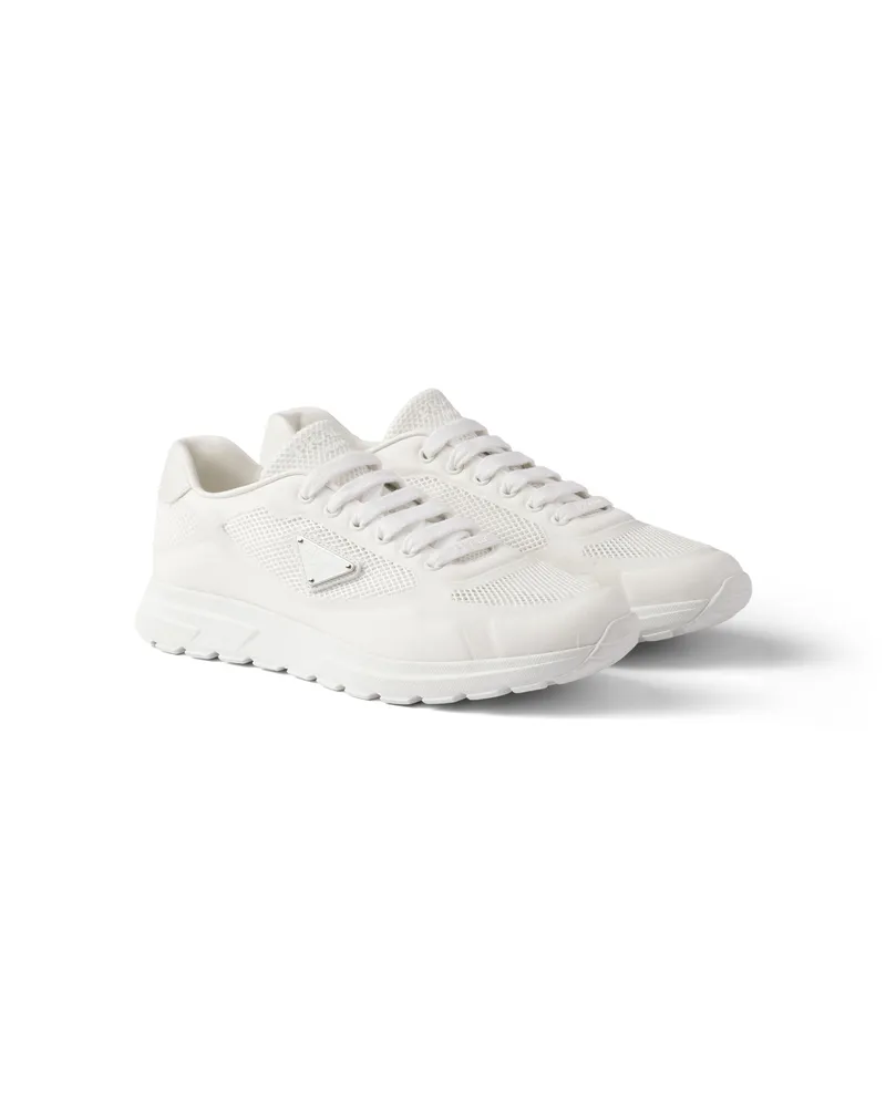Prada Prax 2.0 Sneaker Aus Stoff, Herren, Weiss, Größe 11 Weiss