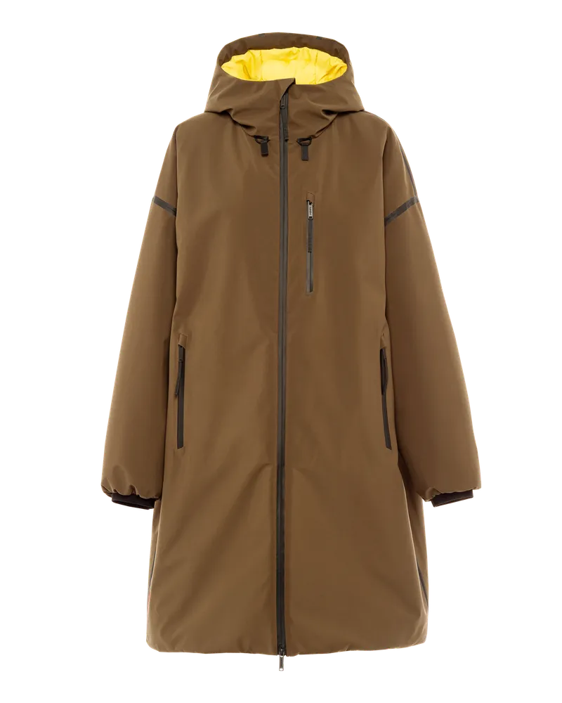 Prada Gepolsterter Regenmantel aus Light Extreme-Tex Camouflage