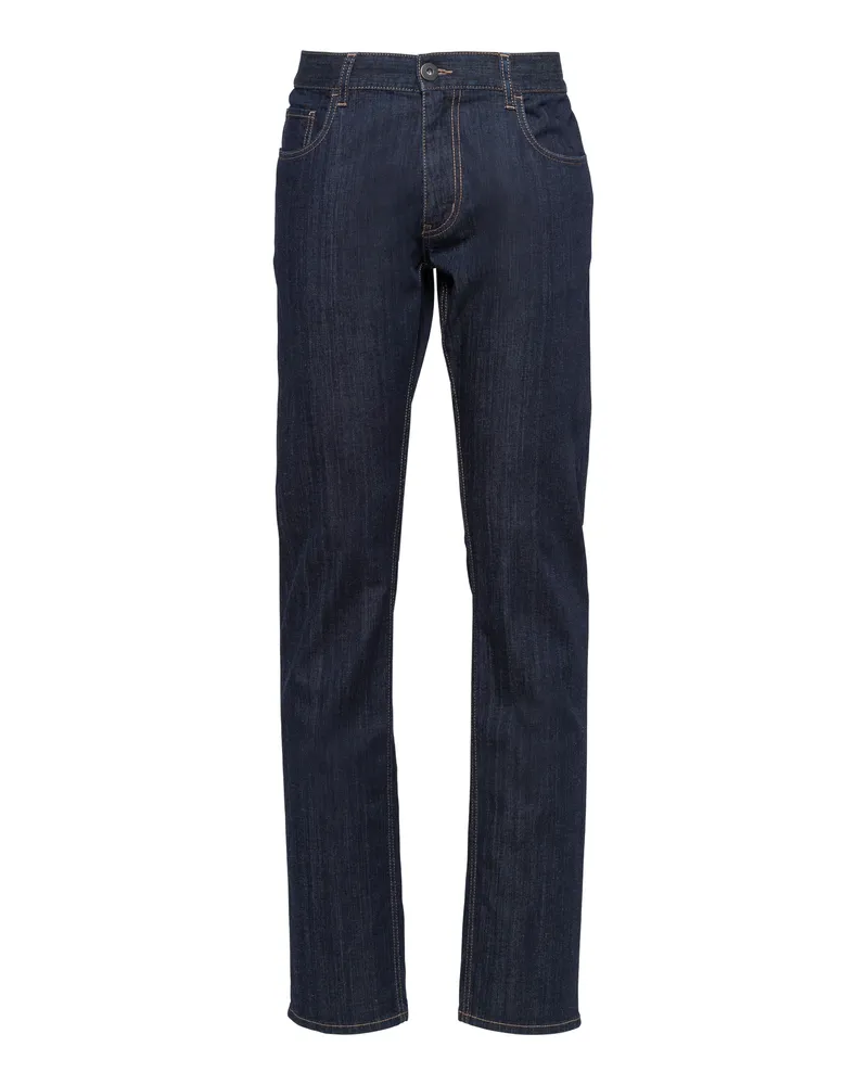 Prada Five-pocket-hose Aus Stretch Denim, Herren, Blau, Größe Blau