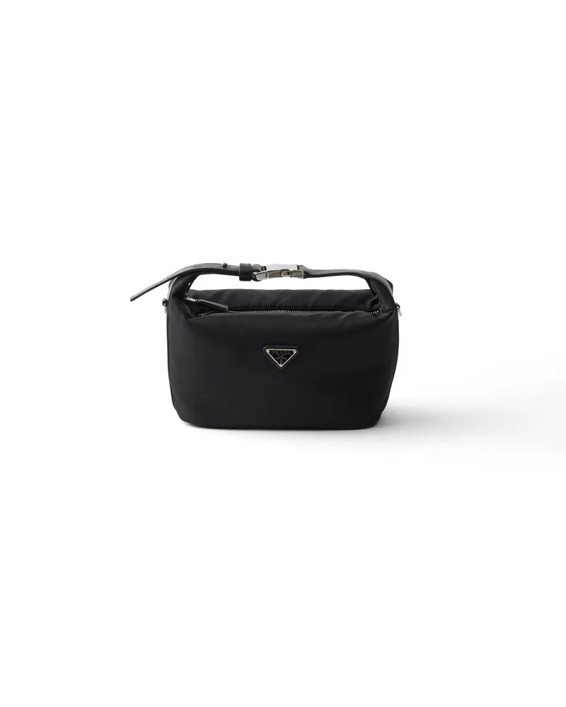 Prada Chérie Mini Bag Aus Re-nylon, Damen, Schwarz Schwarz