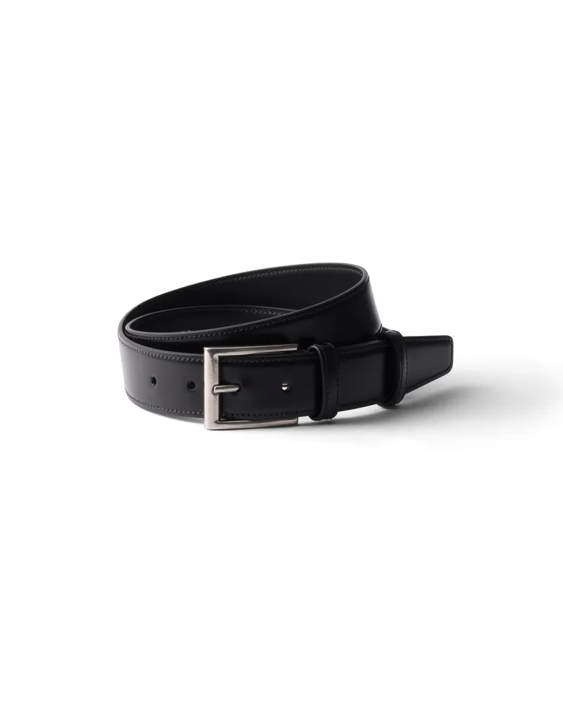 Prada Ledergürtel, Herren, Schwarz, Größe Schwarz