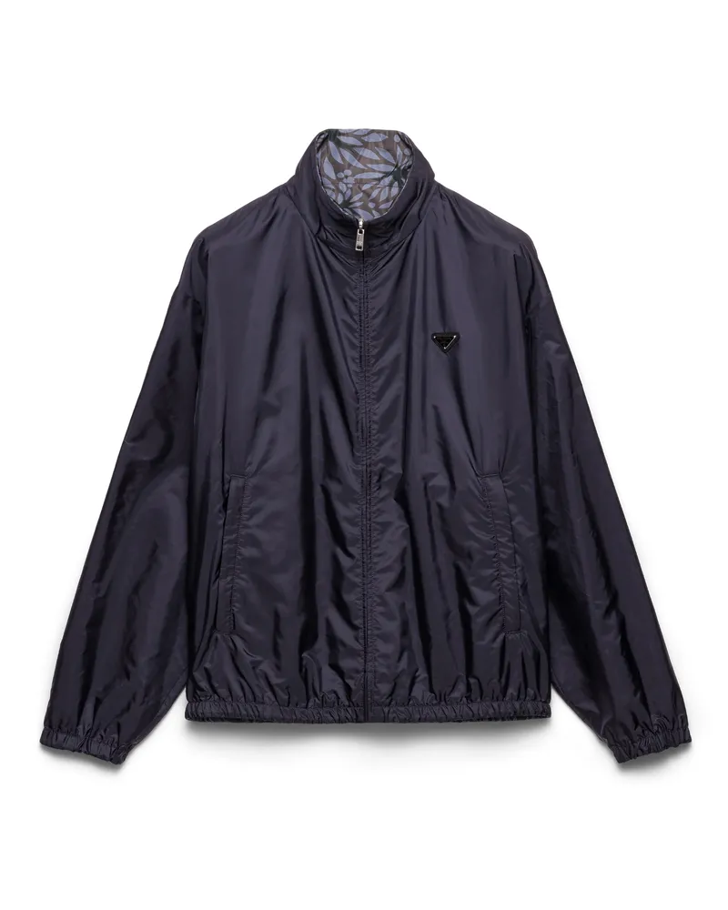 Prada Wendbare Jacke Aus Re-nylon , Herren, Blau/schwarz, Größe Blau