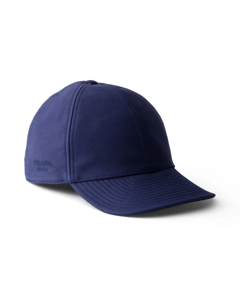 Prada Baseballkappe Aus Baumwoll-satin, Herren, Tintenblau, Größe Tintenblau