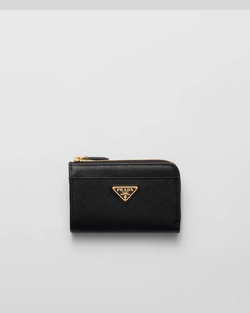 Prada Saffiano-Schlüsselanhänger Schwarz