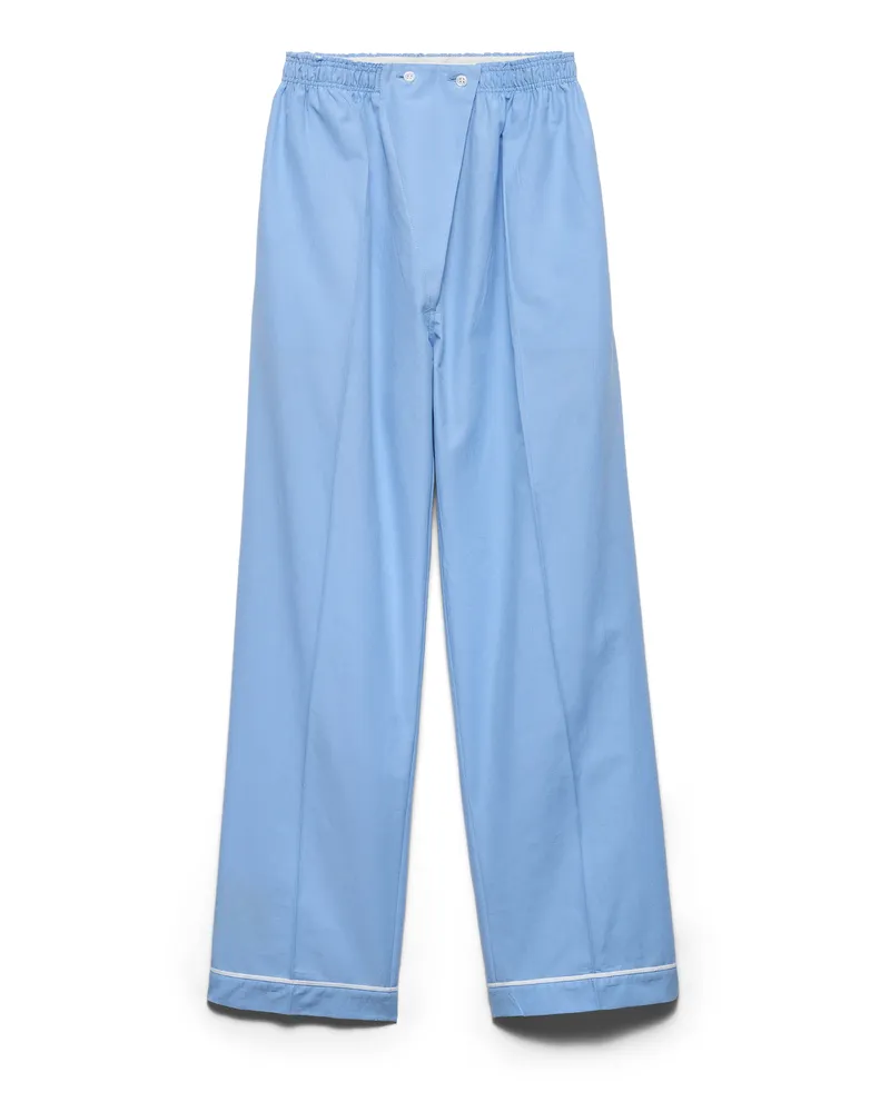 Prada Hose Aus Old Canvas, Damen, Hellblau, Größe Hellblau