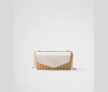 Mini Bag aus Korbgeflecht und Leder