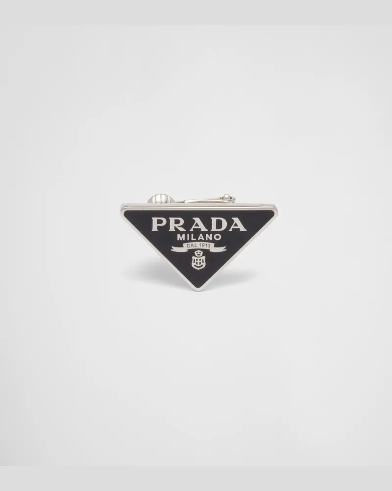 Prada Symbole linker Ohrclip Schwarz