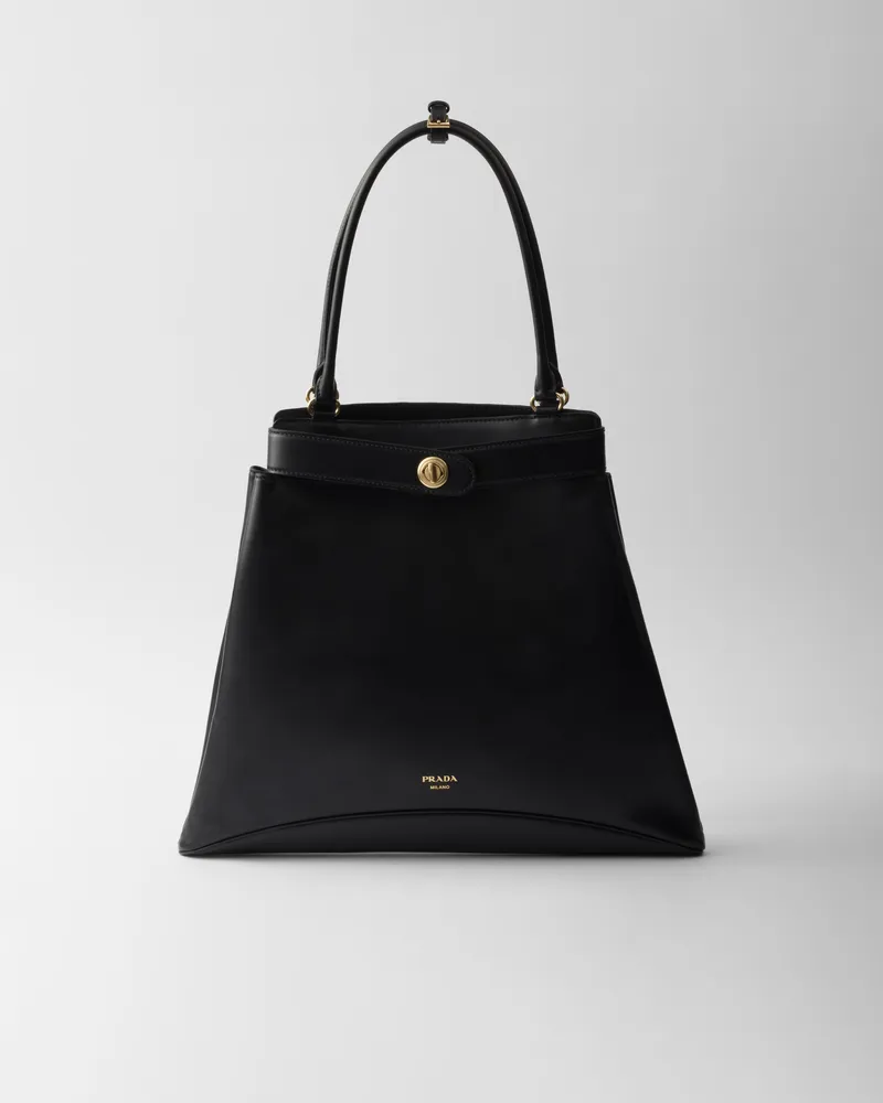 Prada Große  Carey Tasche aus Leder Schwarz
