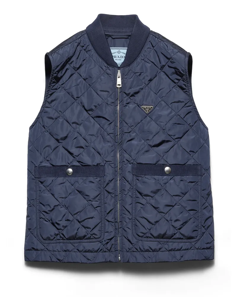 Prada Weste Aus Re-nylon, Damen, Königsblau, Größe Königsblau