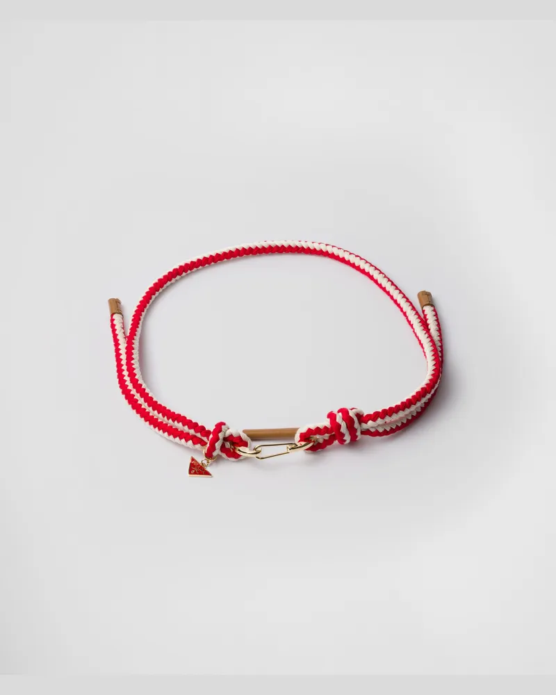 Prada Gürtel aus Kordel Feuerrot