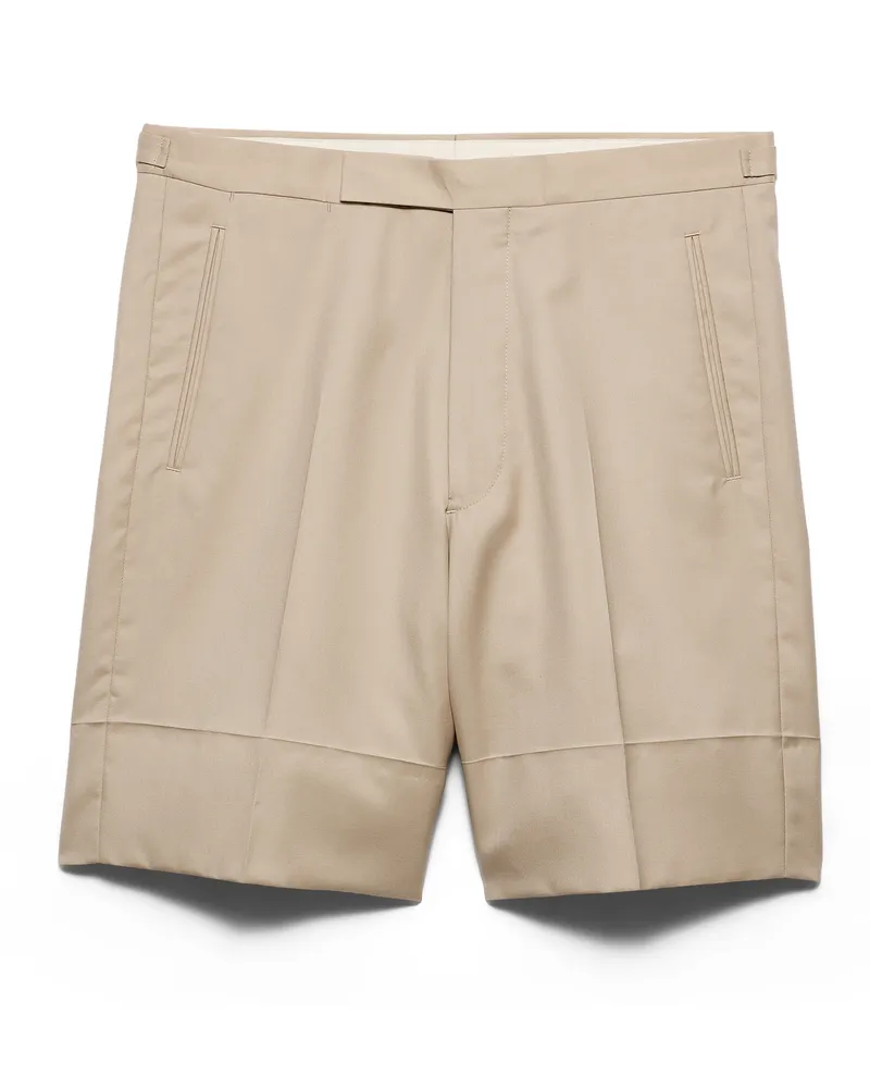 Prada Bermudas Aus Baumwolle, Herren, Sandbeige, Größe Sandbeige
