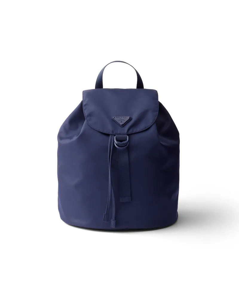 Prada Rucksack Aus Re-nylon, , Ostseeblau Ostseeblau