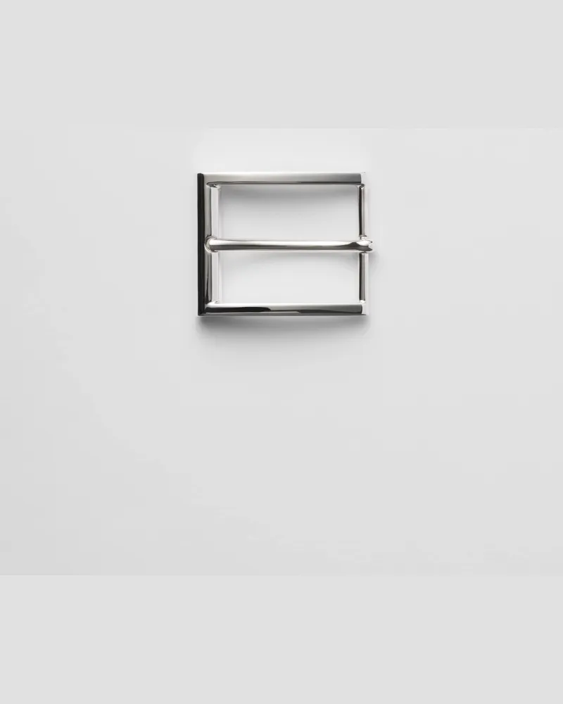 Prada Gürtelschließe aus Metall Silber