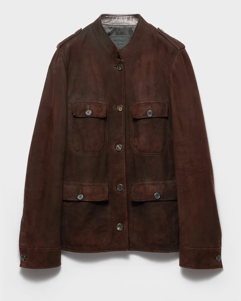 Prada Jacke aus Wildleder Kaffeebraun