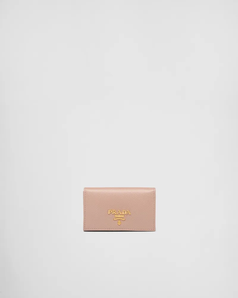 Prada Kartenetui aus Leder Puderrosa