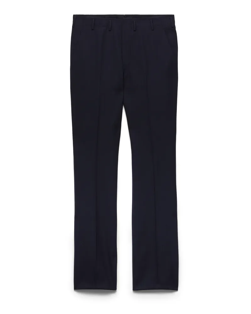 Prada Hose Aus Wolle, Herren, Blau, Größe Blau