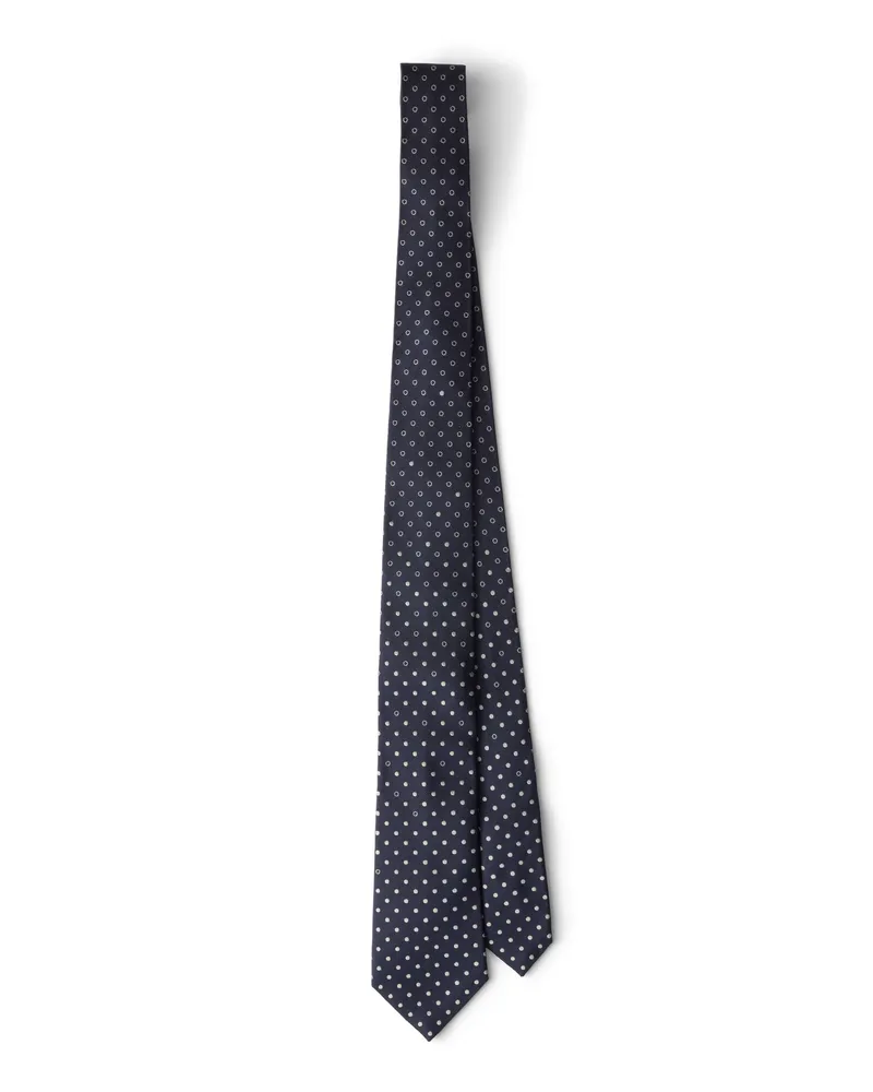 Prada Krawatte Aus Seide, Herren, Blau, Größe Blau