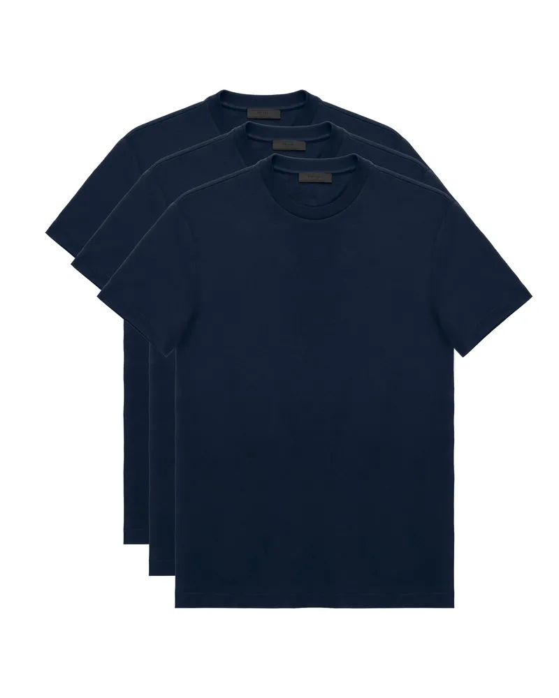 Prada T-shirt Aus Jersey, Herren, Marineblau, Größe Marineblau