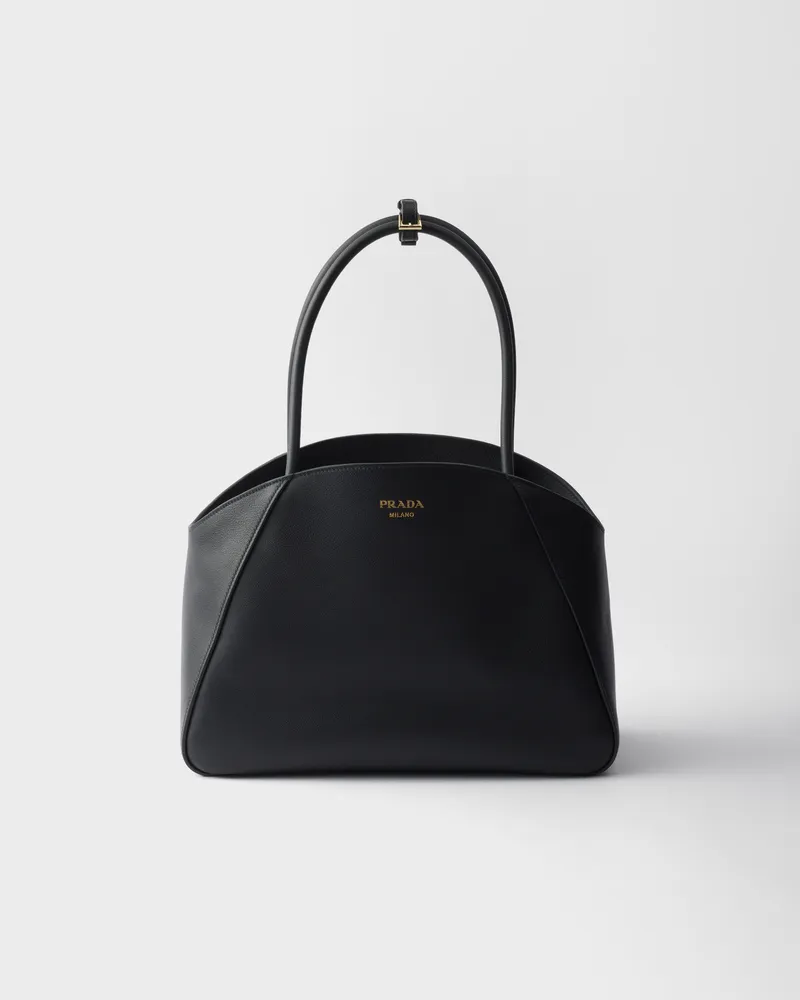 Prada Große Tote Bag aus Leder Schwarz