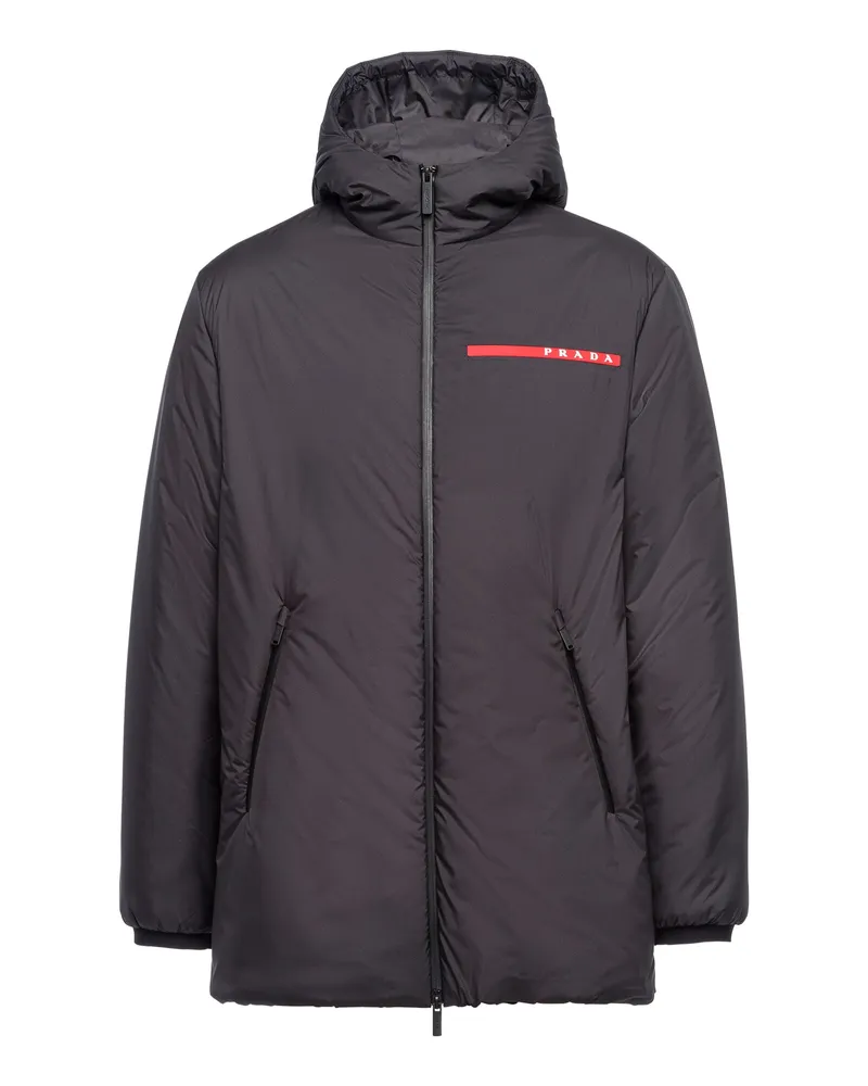 Prada Wattierte Jacke Aus Light Polyester, Herren, Schwarz, Größe Schwarz