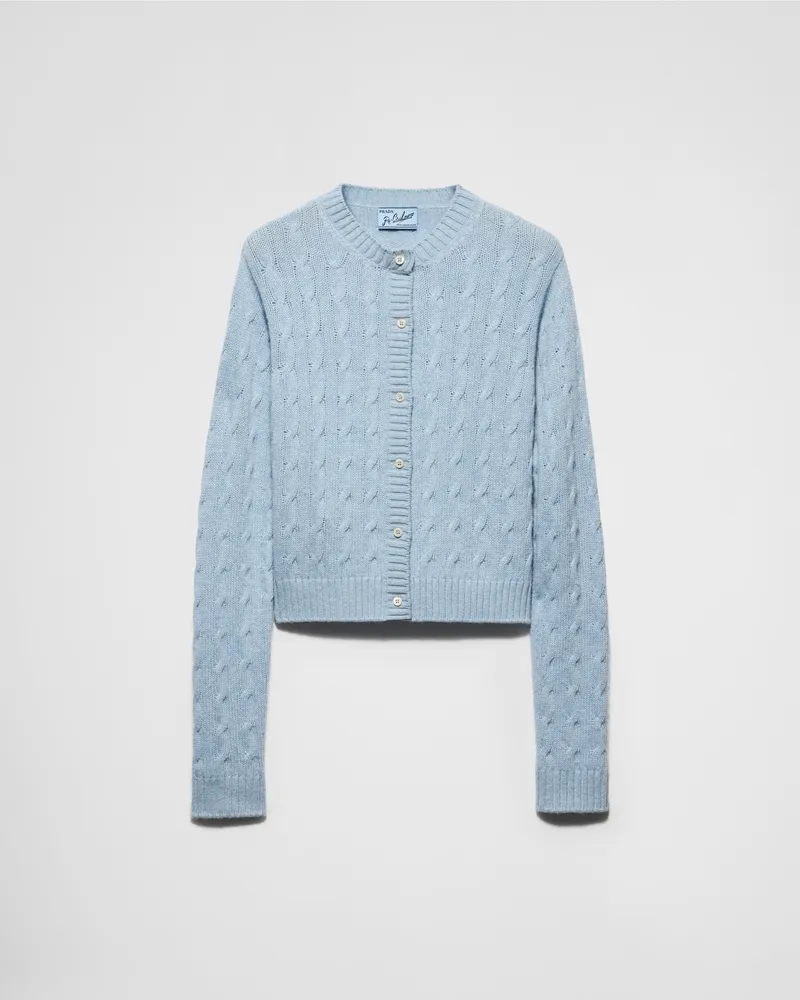 Prada Strickjacke aus Kaschmir Saphirblau