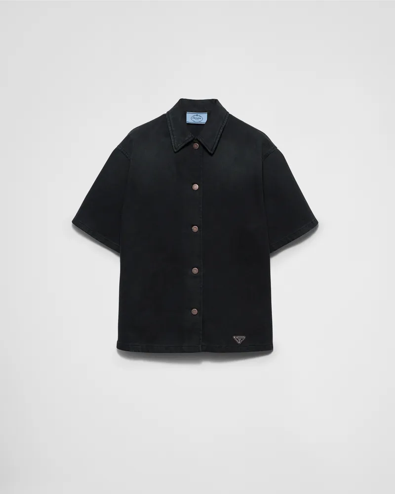 Prada Hemd aus Denim Schwarz
