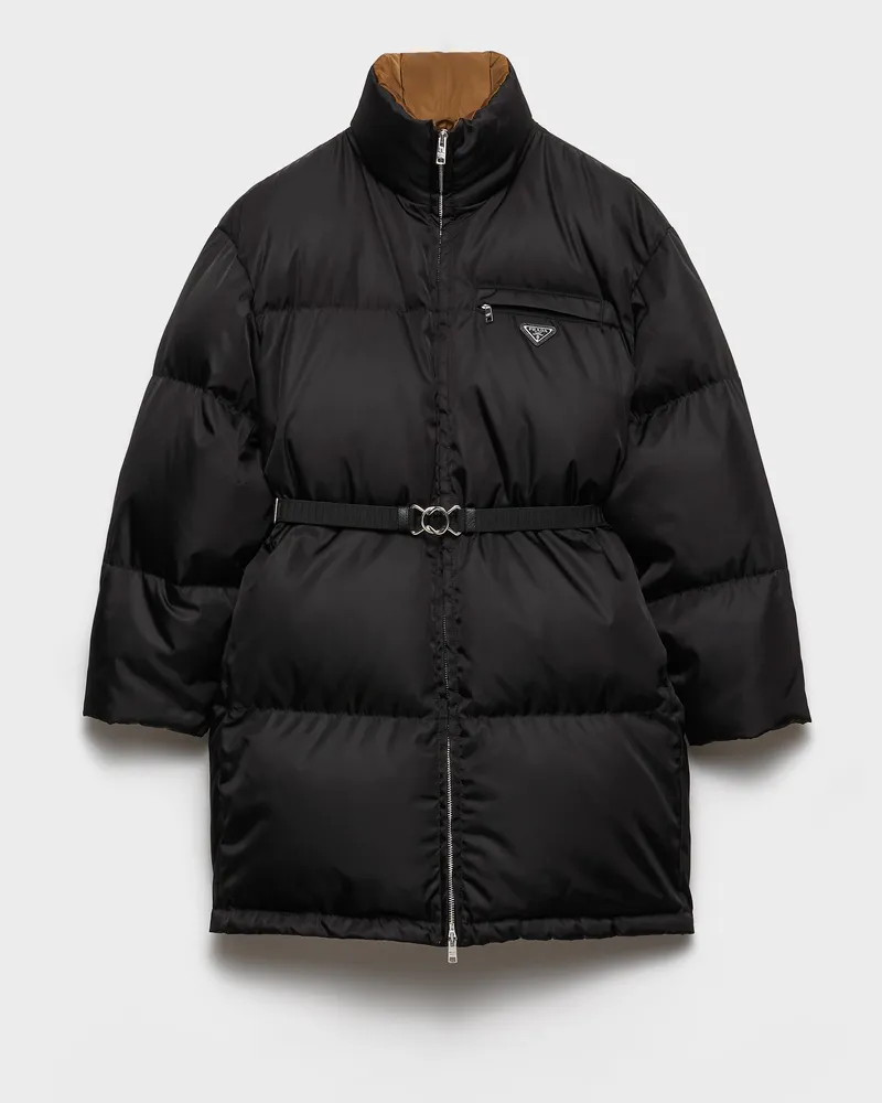 Prada Daunenjacke aus Re-Nylon Schwarz