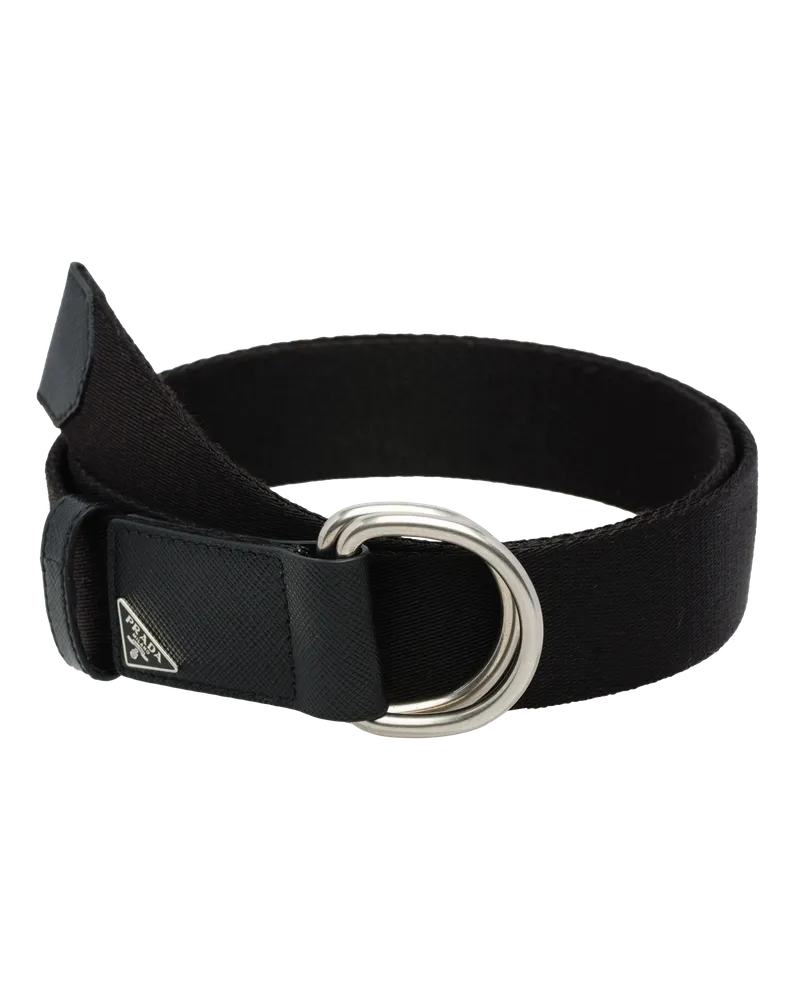 Prada Gürtel aus gewebtem Re-Nylon Schwarz