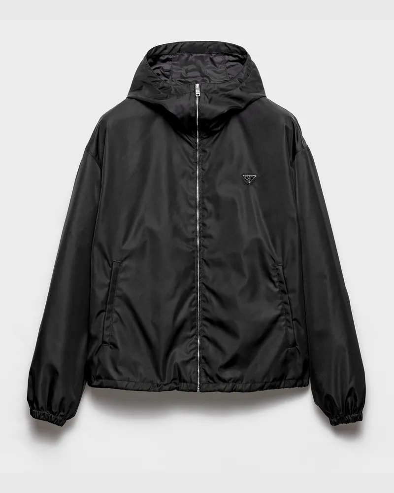 Prada Jacke aus Re-Nylon Schwarz