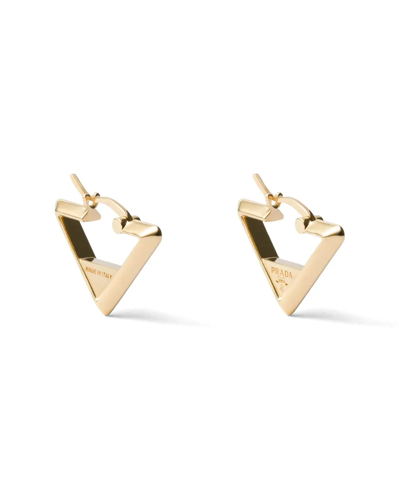 Prada Ohrringe Aus Metall, Damen, Gold Gold