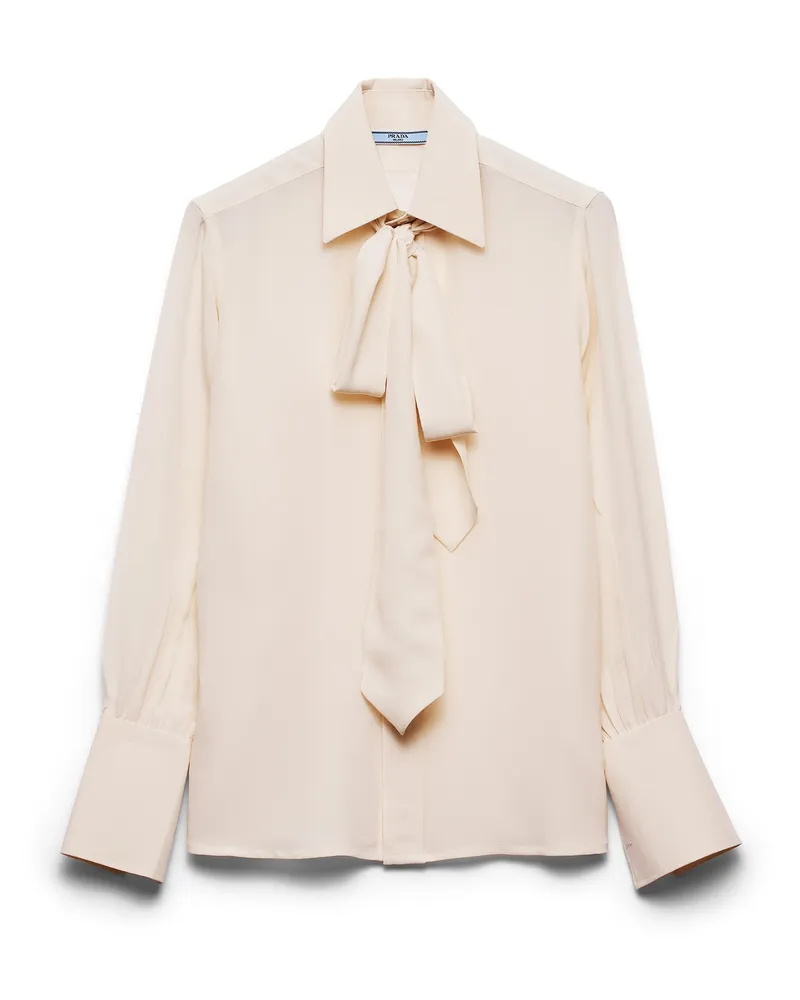 Prada Hemd Aus Old Marocain, Damen, Elfenbein, Größe Elfenbein