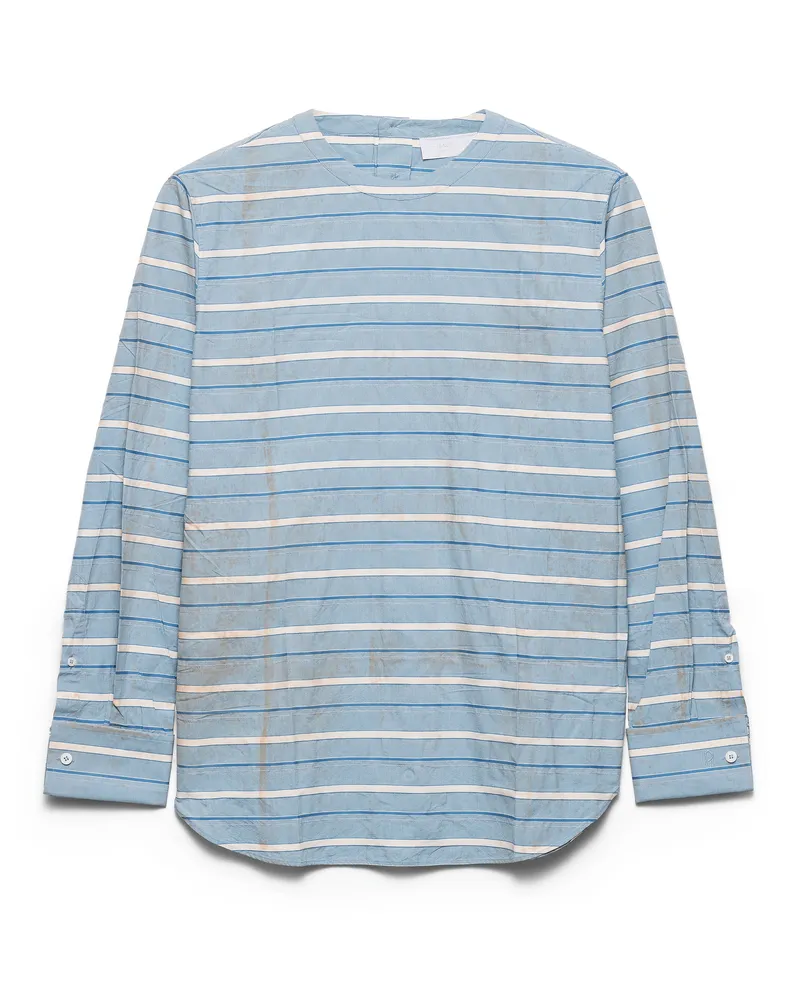 Prada Hemd Aus Baumwolle, Herren, Himmelblau, Größe Himmelblau