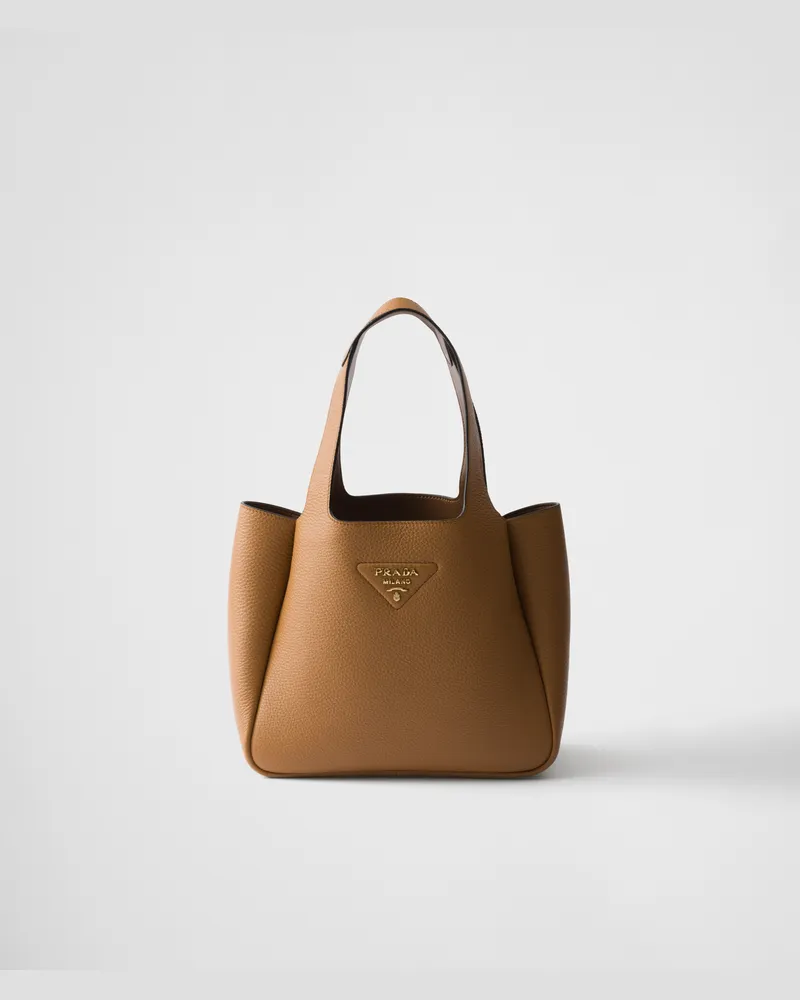Prada Kleine Tote Bag aus Leder Karamell