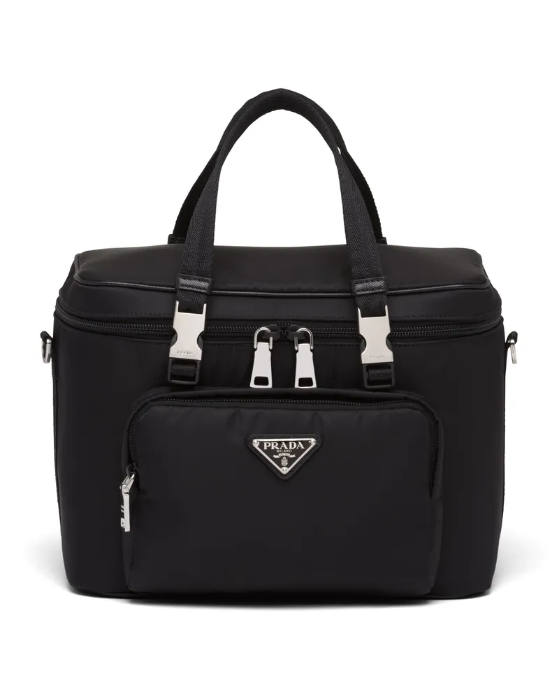 Prada Picknicktasche Aus Re-nylon, , Schwarz Schwarz