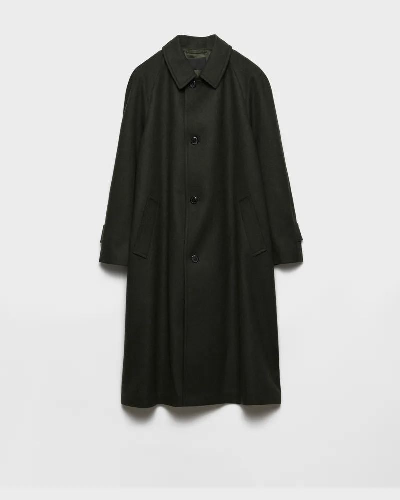 Prada Mantel aus Wolle Lodengrün