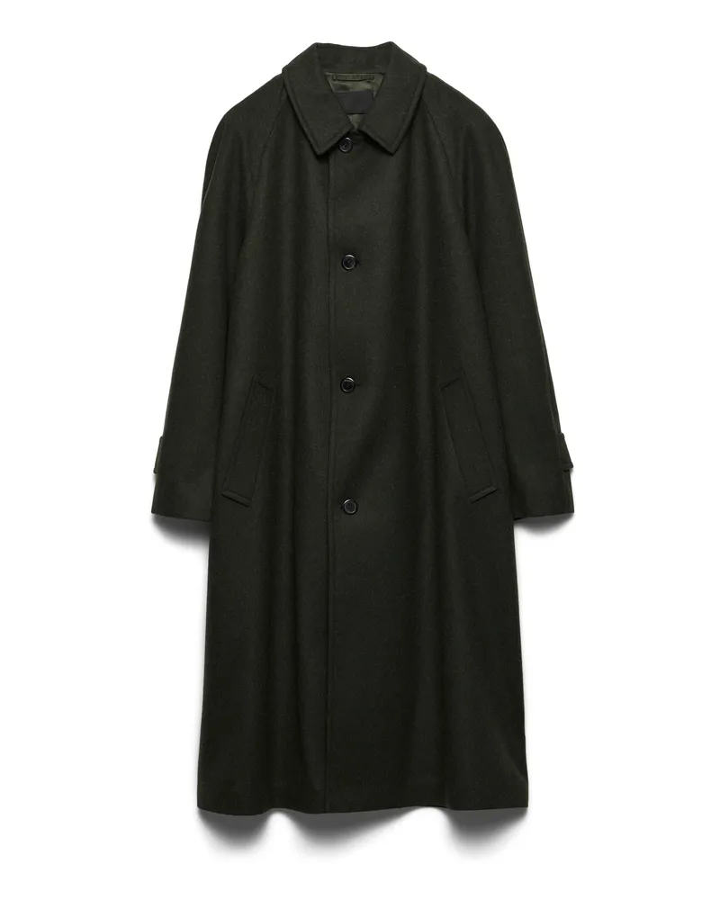 Prada Mantel Aus Wolle, Herren, Lodengrün, Größe Lodengrün