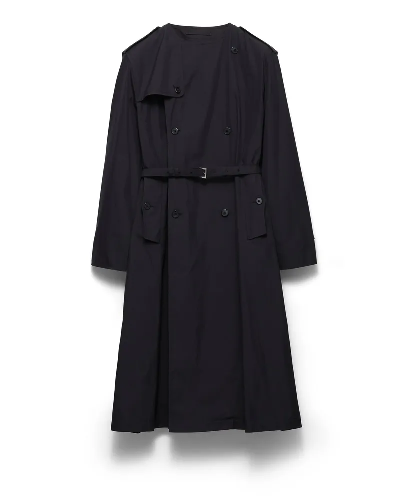 Prada Mantel Aus Baumwollmischung, Herren, Schwarz, Größe Schwarz