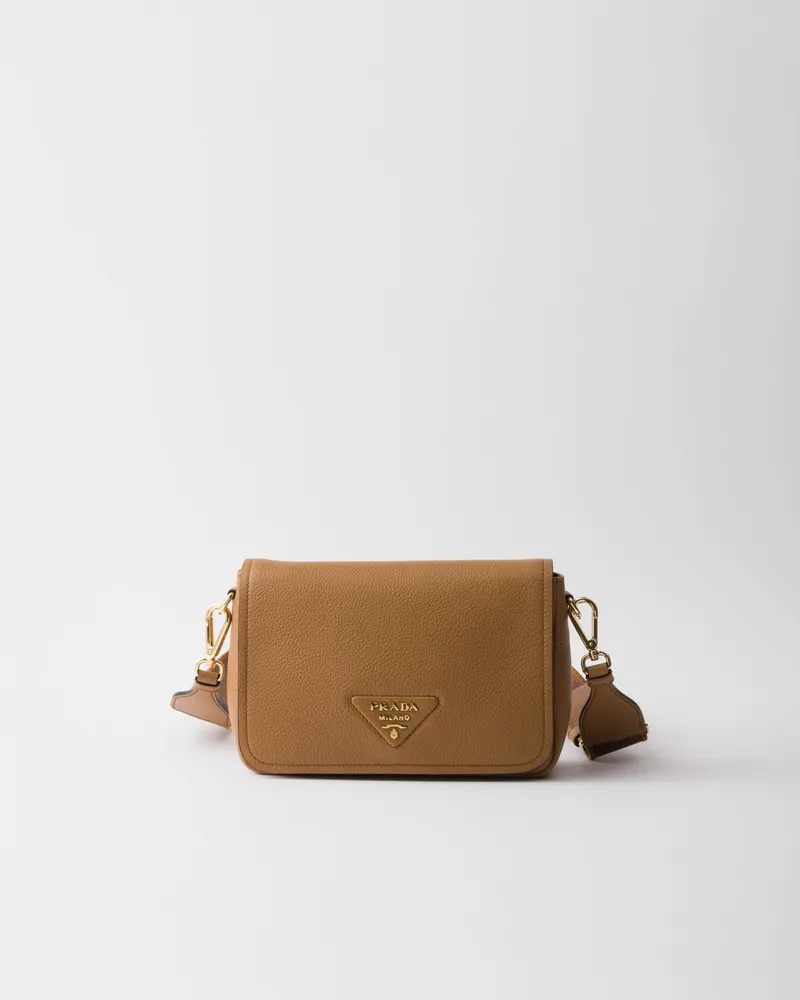 Prada Schultertasche aus Leder Karamell