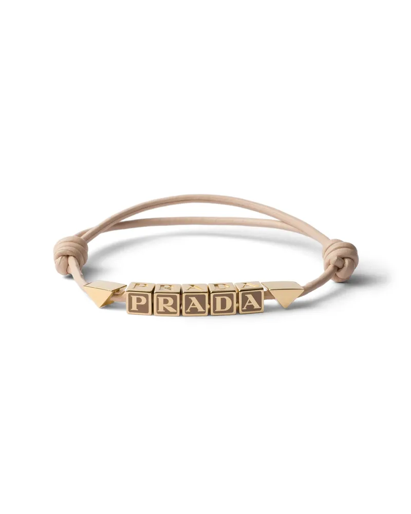 Prada Armband Aus Nappaleder, Damen, Puderrosa Puderrosa