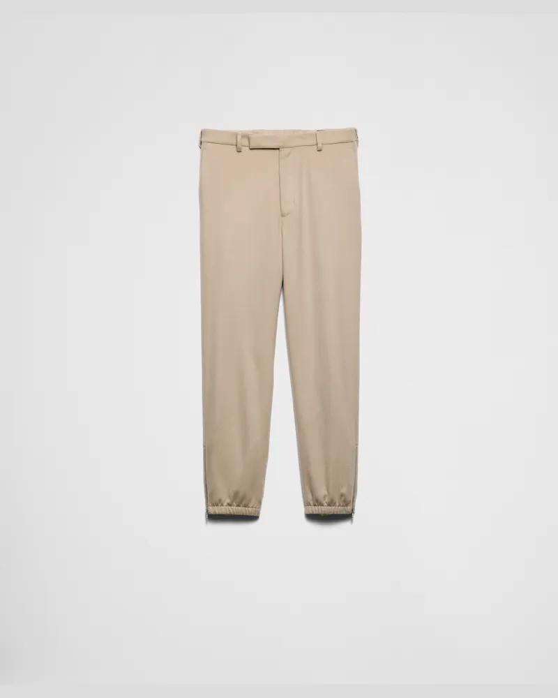 Prada Hose aus Kaschmir Kalkstein
