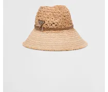 Breitkrempiger Hut aus Raphiabast