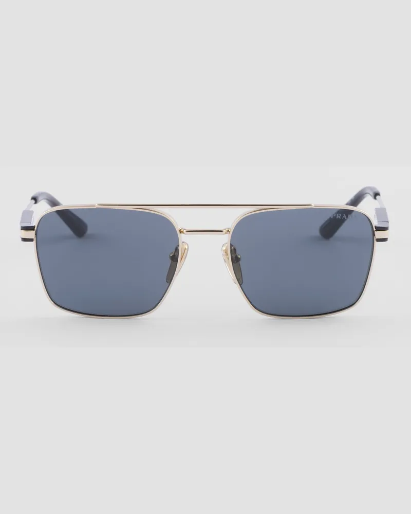 Prada Sonnenbrille mit ikonischer Plakette aus Metall Gläser