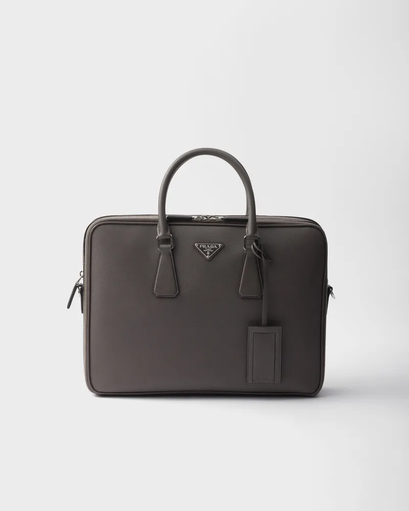 Prada Brieftasche aus Saffiano-Leder Bambus