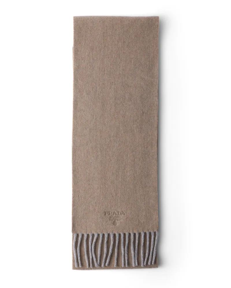 Prada Schal Aus Kaschmir Und Wolle, Herren, Taupe/wolkengrau Taupe