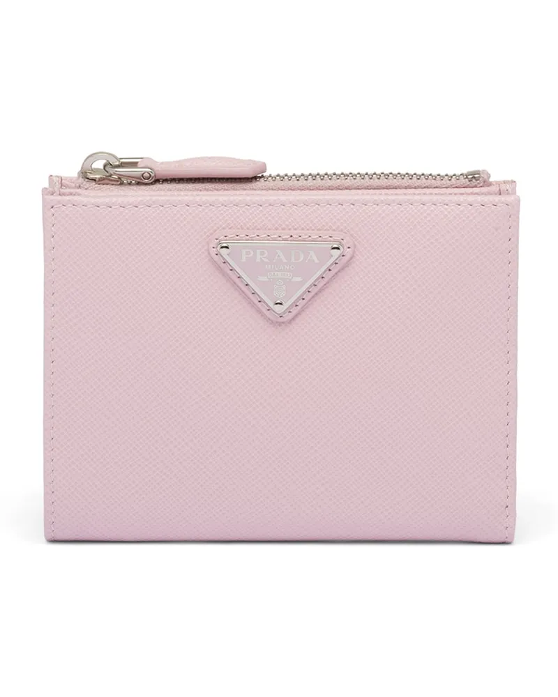 Prada Kleine Geldbörse Aus Saffiano-leder, Damen, Alabaster Alabaster