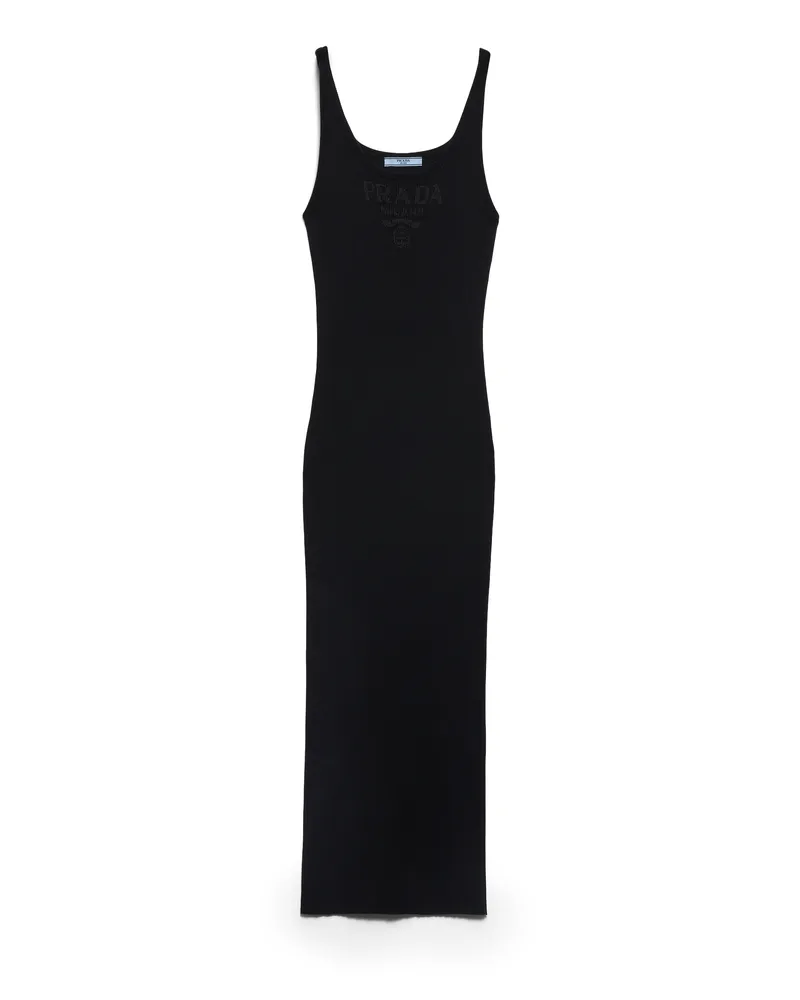 Prada Baumwollkleid, Damen, Schwarz, Größe Schwarz