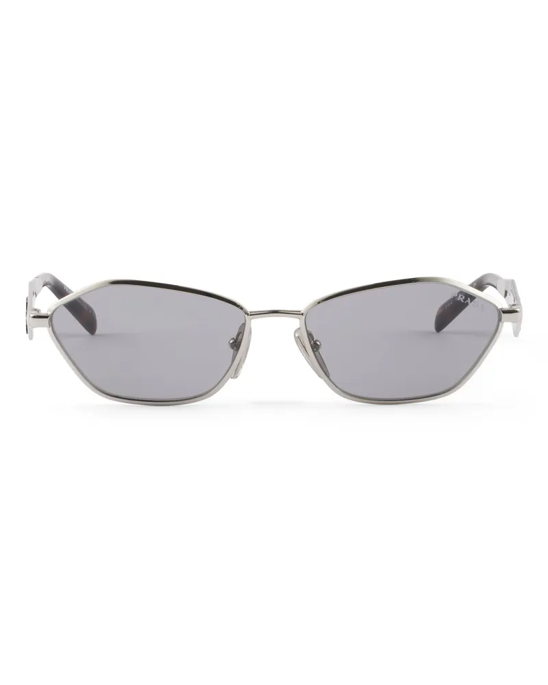 Prada Sonnenbrille Mit  Logo, Damen, Graue Linsen Graue